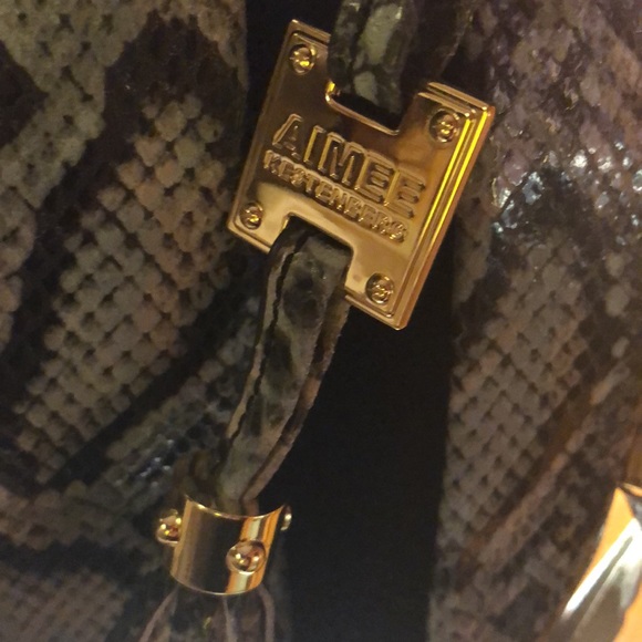 Aimee Kestenberg Tuscany Hobo.Real leather& suede Faux snakeskin embossed🤗 - Picture 5 of 15